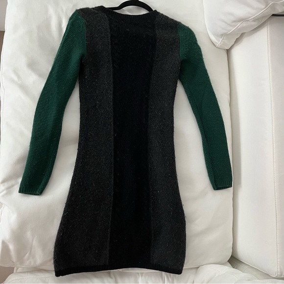 Theory green grey black wool sweater dress - Picture 9 of 15